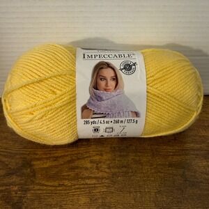 Loops Threads Impeccable Yarn Butterscotch Med 4 285yds 4.5oz Crochet Knitting